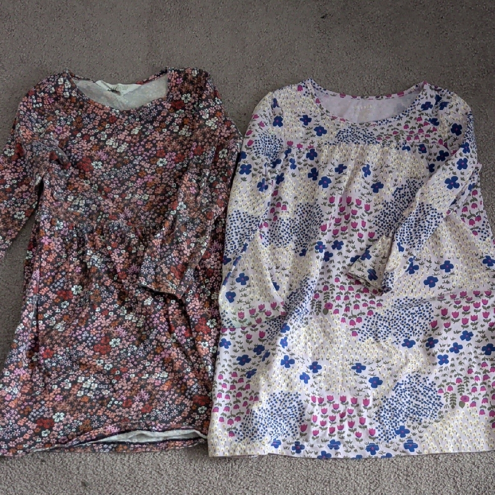 2 Girls Floral Dresses - Size 4-6